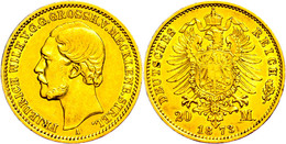 20 Mark, 1873, Friedrich Wilhelm, Kl. Rf., F. Vz. Mit Aktueller Kurz-Expertise Guy Franquinet., Katalog: J.236 - Other & Unclassified