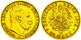 20 Mark, 1878, A, Wilhelm I., Kl. Rf., Ss., Katalog: J.246 Ss - Sonstige & Ohne Zuordnung