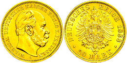 20 Mark, 1888, Wilhelm I., Wz. Rf., F. Vz., Katalog: J.246 Ss - Otros & Sin Clasificación