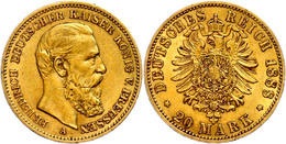 20 Mark, 1888, Friedrich III., Vz, Katalog: J.248 Vz - Other & Unclassified