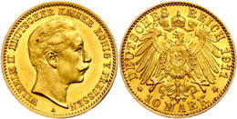 10 Mark, 1911, Wilhelm II., Minimaler Randfehler, Vz., Katalog: J.251 Vz - Other & Unclassified