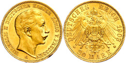 20 Mark, 1903, Wilhelm II., Kratzer, Wz. Rf., Vz+, Katalog: J.252 - Altri & Non Classificati