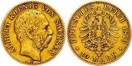 10 Mark, 1879, Mzz E, Albert, Ss., Katalog: J.261 Ss - Sonstige & Ohne Zuordnung