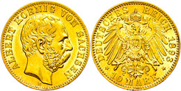 10 Mark, 1893, Albert, Wz. Rf., F. Vz., Katalog: J. 263 - Sonstige & Ohne Zuordnung