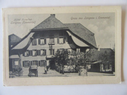 CPA, Trés Belle Vue Animée, Hôtel Hirschen, Langnau (Emmental), Gruss Aus Langnau I. Emmental - Langnau Im Emmental