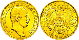 10 Mark, 1912, Friedrich August III., Vz., Katalog: J. 267 Vz - Sonstige & Ohne Zuordnung