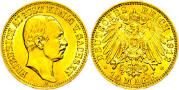 10 Mark, 1912, Friedrich August III., Vz., Katalog: J. 267 Vz - Altri & Non Classificati