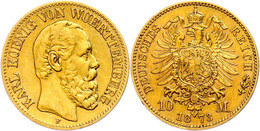 10 Mark, 1873, Mzz F, Karl, Ss, Katalog: J.289 Ss - Sonstige & Ohne Zuordnung