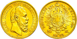 20 Mark, 1873, Karl, Wz. Rf., Ss., Katalog: J.290 Ss - Sonstige & Ohne Zuordnung