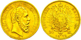 20 Mark, 1873, Karl, Wz. Rf., Ss., Katalog: J.290 Ss - Sonstige & Ohne Zuordnung