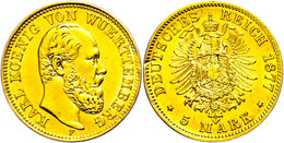 5 Mark, 1877, Karl, Kratzer Auf Dem Revers Bei 9 Uhr, Vz+., Katalog: J. 291 - Sonstige & Ohne Zuordnung