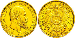 10 Mark, 1904, Wilhelm II., Kl. Kr., Randfehler, Vz., Katalog: J.295 Vz - Other & Unclassified