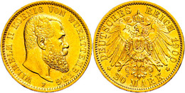 20 Mark, 1900, Wilhelm II., Wz. Rf., Vz., Katalog: J.296 Vz - Altri & Non Classificati