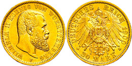 20 Mark, 1900, Wilhelm II., Wz. Rf., Vz., Katalog: J.296 Vz - Other & Unclassified