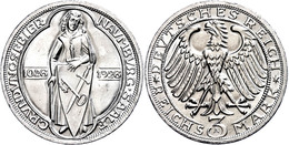 3 Reichsmark, 1928, Naumburg, Vz-st., Katalog: J.333 Vz-st - Sonstige & Ohne Zuordnung