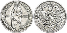 3 Reichsmark, 1928, Naumburg, Wz. Rf., Vz., Katalog: J.333 Vz - Other & Unclassified