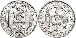 3 Reichsmark, 1928, Dinkelsbühl, Kl. Rf., St., Katalog: J.334 St - Other & Unclassified