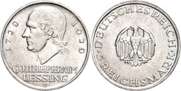 5 Reichsmark, 1929, E, Lessing, Kl. Kr. Und Rf., Vz., Katalog: J.336 Vz - Sonstige & Ohne Zuordnung