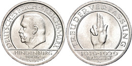 5 Reichsmark, 1929, A, Schwurhand, Wz. Rf., Vz., Katalog: J.341 Vz - Andere & Zonder Classificatie