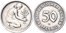 50 Pfennig, O.J. (1949), D, BDL, Kl. Rf., Ss., Katalog: J.379 Ss - Other & Unclassified