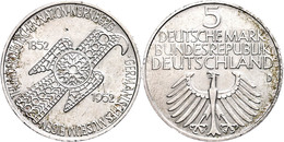 5 Mark, 1952, Germanisches Museum, Kl. Rf. Und Kr., Vz., Katalog: J.388 Vz - Other & Unclassified