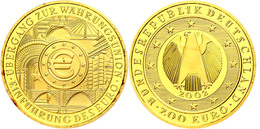 200 Euro Gold, 2002, Übergang Zur Währungsunion, Mzz D, In Kapsel, Ohne Zertifikat Und Originalschatulle, St., Katalog:  - Altri & Non Classificati
