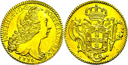 6400 Reis, Gold, 1776, Jose, Rio De Janeiro, Fb. 65, Wz. Kr., Vz.  Vz - Brasilien