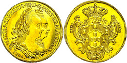 6400 Reis, Gold, 1784, Maria I. Und Pedro III., Rio De Janeiro, Fb. 76, Vz.  Vz - Brazil