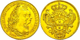 6400 Reis, Gold, 1785, Maria I. Und Pedro III., Rio De Janeiro, Fb. 76, Vz.  Vz - Brasilien