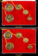 Panda Set, 1993, 5, 10, 25 Und 50 Yuan Gold Sowie 25 Yuan (Bimetall). Mit Zertifikat In Ausgabeschatulle Und OVP. PP. Au - Cina