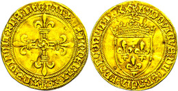 Ecu D'or Au Soleil, O.J. (1461-1483), Ludwig XI., Duplessy 544, Vgl. Fb. 314, Kl. Schrötlingsriss Im Zentrum Und Am Rand - Autres & Non Classés