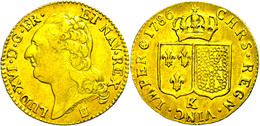 Louis D'or à La Tete Nue, 1786, K (Bordeaux), Louis XVI., Gadoury 361, Etwas Berieben, Ss.  Ss - Sonstige & Ohne Zuordnung