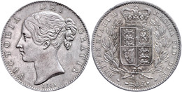 Crown, 1845, Victoria, VIII, Dav. 105, Seaby 3882, Schrötlingsfehler Am Rand, Ss-vz.  Ss-vz - Sonstige & Ohne Zuordnung