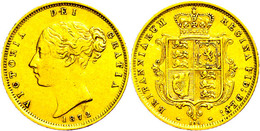 1/2 Sovereign, Gold, 1872, Victoria, London, Fb. 389, Ss.  Ss - Autres & Non Classés