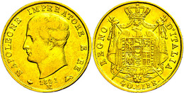 40 Lire, Gold, 1811, M, Napoleon I., Fb. 5, Kl. Rf., Ss.  Ss - Altri & Non Classificati