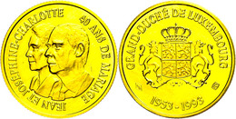 40 Francs, Gold, 1993, Jean Und Josephine-Charlotte, 40jähriges Hochzeitjubiläum, Auflage Nur 700 Stück, In Ausgabeschat - Luxembourg