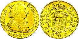 1 Escudo, Gold, 1781, Karl III., Fb. 36, Ss-vz.  Ss-vz - Mexiko