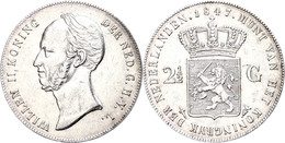 2 1/2 Gulden,1847, Wilhelm II., Utrecht, Schulman 514, Kl. Rf., Ss  Ss - Altri & Non Classificati