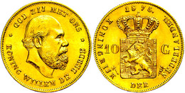 10 Gulden, Gold, 1875, Wilhelm III., Fb. 342, Vz.  Vz - Sonstige & Ohne Zuordnung