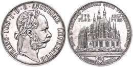 Doppelgulden, 1887, Franz Josef I., Wien, Auf Die Wiederaufnahme Des Bergbaus In Kuttenberg, Auflage Nur 400 Stück! J. 3 - Oostenrijk