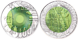 25 Euro 2008, Silber/Niob, 150. Geburtstag Von Carl Freiherr Auer Von Welsbach, In Kapsel, Ohne Etui Und Zertifikat, Han - Oostenrijk
