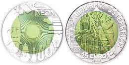 25 Euro 2008, Silber/Niob, 150. Geburtstag Von Carl Freiherr Auer Von Welsbach, In Kapsel, Ohne Etui Und Zertifikat, Han - Austria