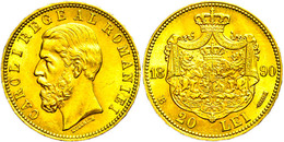 20 Lei, Gold, 1890, Karl I., Fb. 3, Vz.  Vz - Roemenië