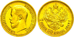 7 1/2 Rubel, Gold, 1897, Nikolaus II., Fb. 178, Wz. Rf., Ss.  Ss - Rusia