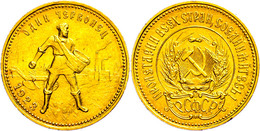 10 Rubel, Gold, 1923, Fb. 181, Kl. Kr., Vz.  Vz - Russland