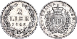 2 Lire, 1906, KM 5, Vz.  Vz - San Marino