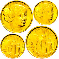 1 Und 2 Scudi, Gold, 1976, KM 60/61, Mit Zertifikat In Ausgabeschatulle, F. St. - San Marino