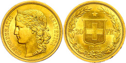 20 Franken, Gold, 1883, Fb. 495, Kl. Kratzer, Vz.  Vz - Sonstige & Ohne Zuordnung