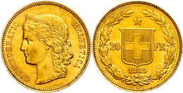 20 Franken, Gold, 1889, Fb. 495, Vz.  Vz - Altri & Non Classificati