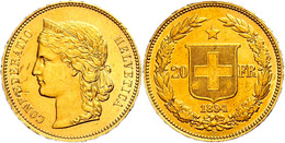 20 Franken, Gold, 1894, Fb. 495, Vz.  Vz - Andere & Zonder Classificatie